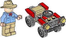 LEGO Alan Grant with Buggy (122408-1)