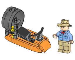 LEGO Alan Grant and Propeller Boat (122508-1)