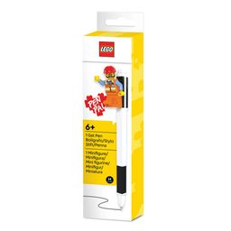LEGO Pen Pal Gel Pen with Construction Worker Minifigure (Black) (5010103-1)