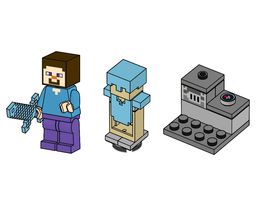 LEGO Steve with Armor Stand and Blast Furnace (662317-1)