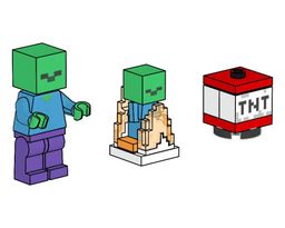 LEGO Zombie with Burning Baby Zombie and TNT (662403-1)