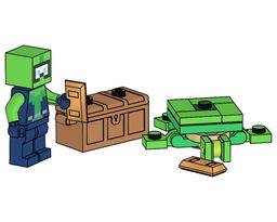 LEGO Diver with Turtle and Treasure Chest (662505-1)