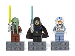LEGO Magnet Set, Star Wars - Kit Fisto, Barriss Offee, Captain Jag (852947-1)