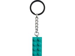 Dark Turquoise Brick Key Chain