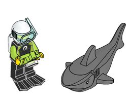 LEGO Scuba Diver and Shark (952019-1)
