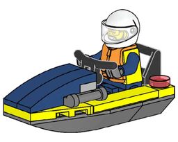 Policeman with Jetboat
