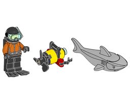 LEGO Diver with Robot and Shark (952503-1)