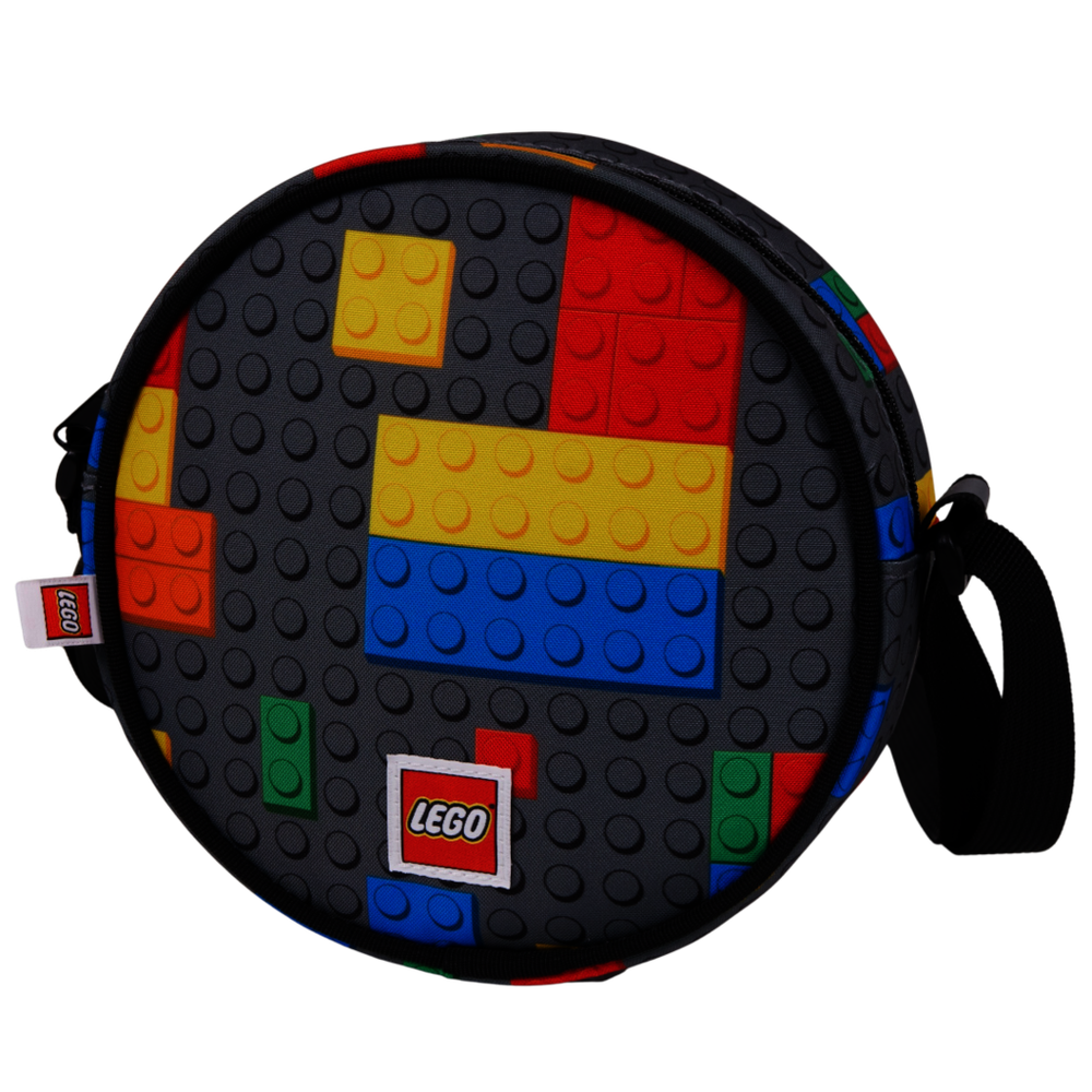 Colourful Bricks Round Crossbody Bag