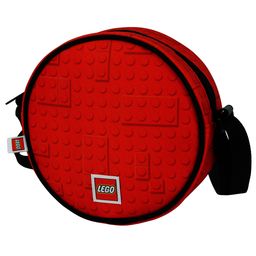 Brick Dots Red Round Crossbody Bag