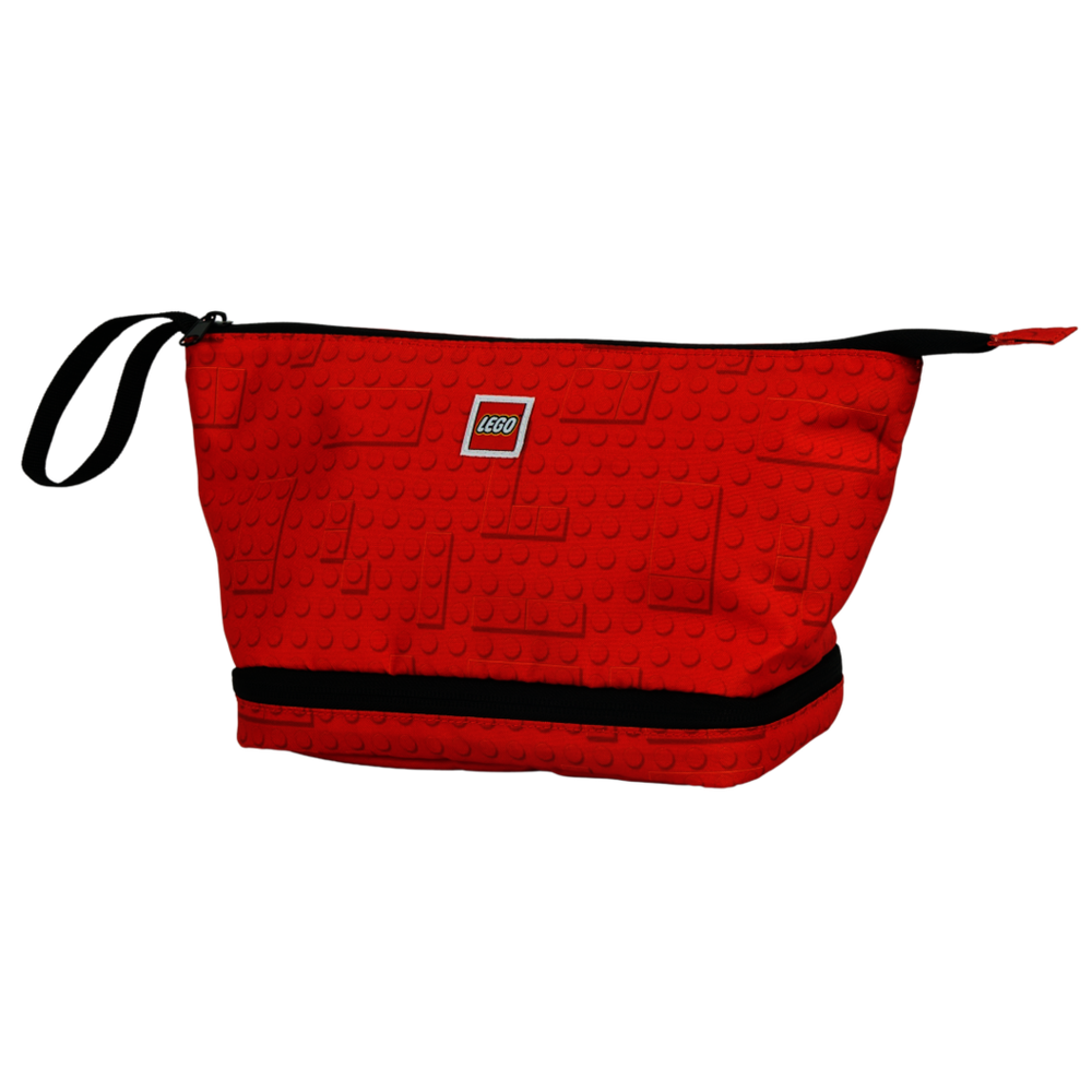 Brick Dots Red Toiletry Pouch