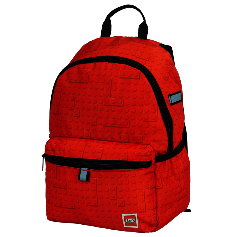 Brick Dots Red Colorblock Backpack