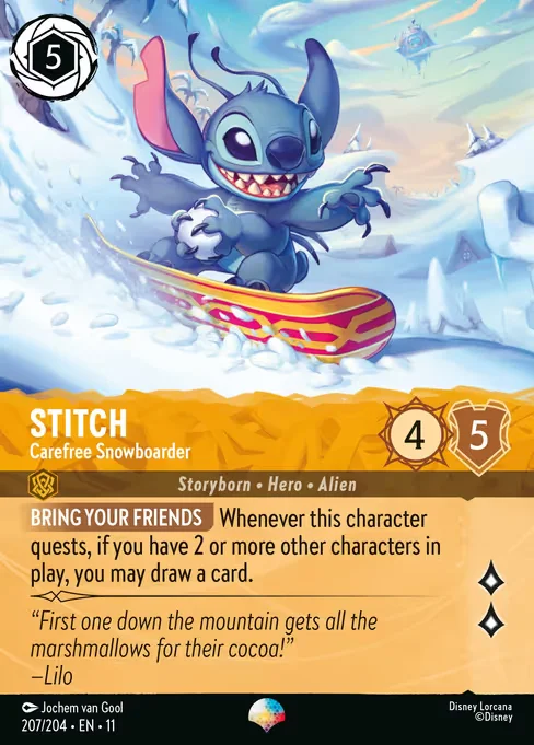 Stitch - Carefree Snowboarder