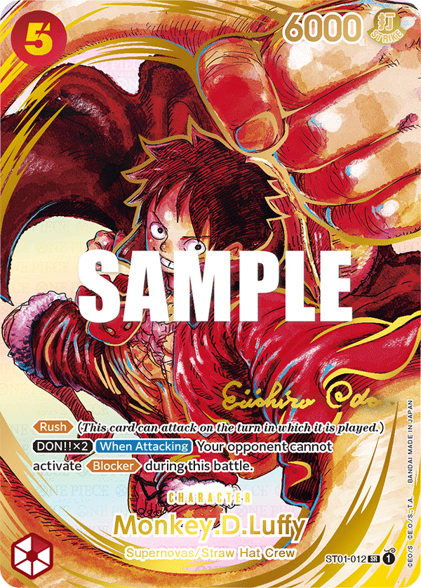Monkey.D.Luffy (Alternate Art, Gold-Stamped Signature)