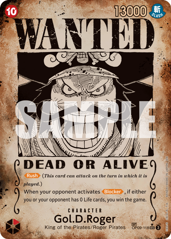 Gol.D.Roger - OP09-118 (SP, Wanted Poster)