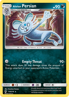 Alolan Persian - Lost Thunder