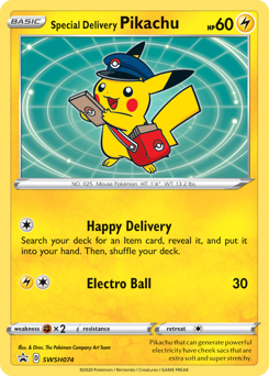 Special Delivery Pikachu - SWSH Black Star Promos