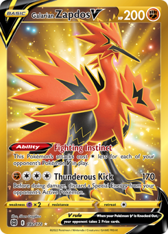 Galarian Zapdos V - Brilliant Stars