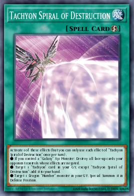Tachyon Spiral of Destruction