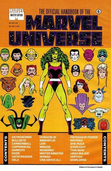 The Official Handbook of the Marvel Universe: Master Edition #6