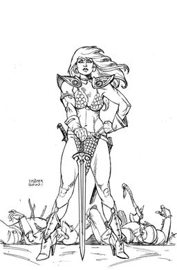 Virgin Line Art Cover Joseph Michael Linsner