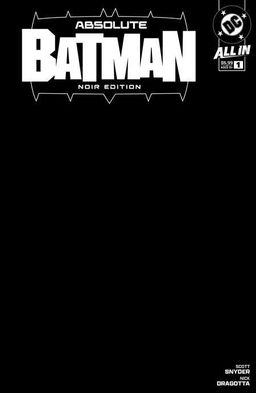 Black Blank Cardstock Variant Cover