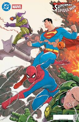 Mikel Janin Superman & Spider-Man vs. Lex Luthor & Green Goblin Cardstock Variant Cover