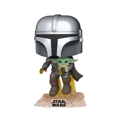 The Mandalorian with The Child (Flying)