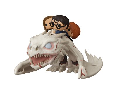 Harry, Hermione &amp; Ron Riding Gringotts Dragon