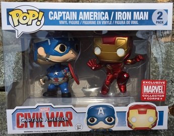 Captain America &amp; Iron Man (Civil War) (Action Pose) (2-Pack)