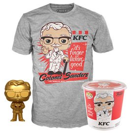 Colonel Sanders (Bucket of Chicken) (Gold) and KFC Tee